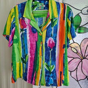 Jams World camp shirt and skirt - size 8 skirt and large shirt - Rose parade